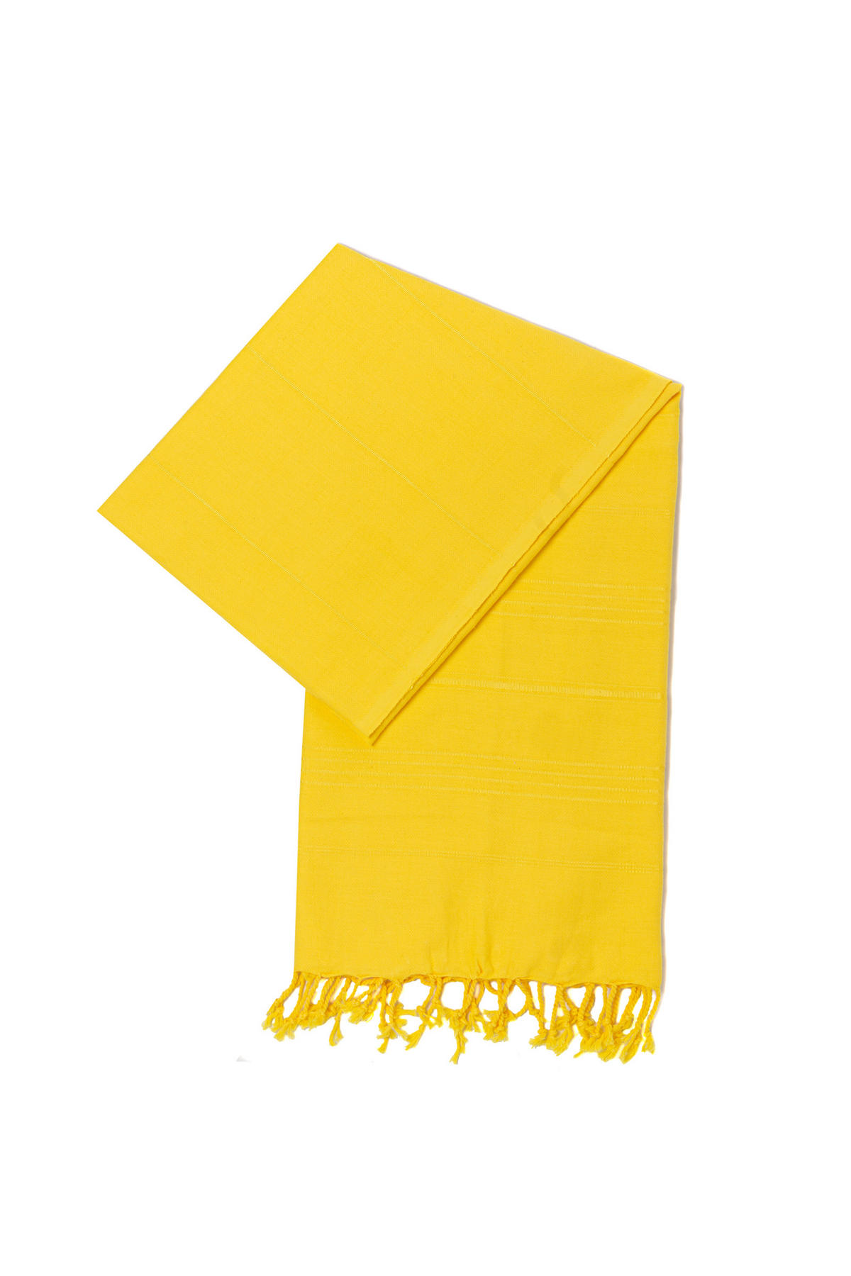 UNIFARBE Gelb Strandtuch Hamamtuch Saunatuch für Babys geeignet 100%Baumwolle - Gelb, Textil (100/180cm) - Villa Möbel