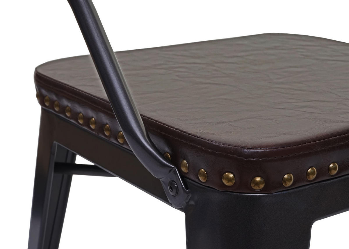 ESSZIMMERSTUHL H10D Braun 4er-Set - Braun, Metall (46/115/54cm) - MCW