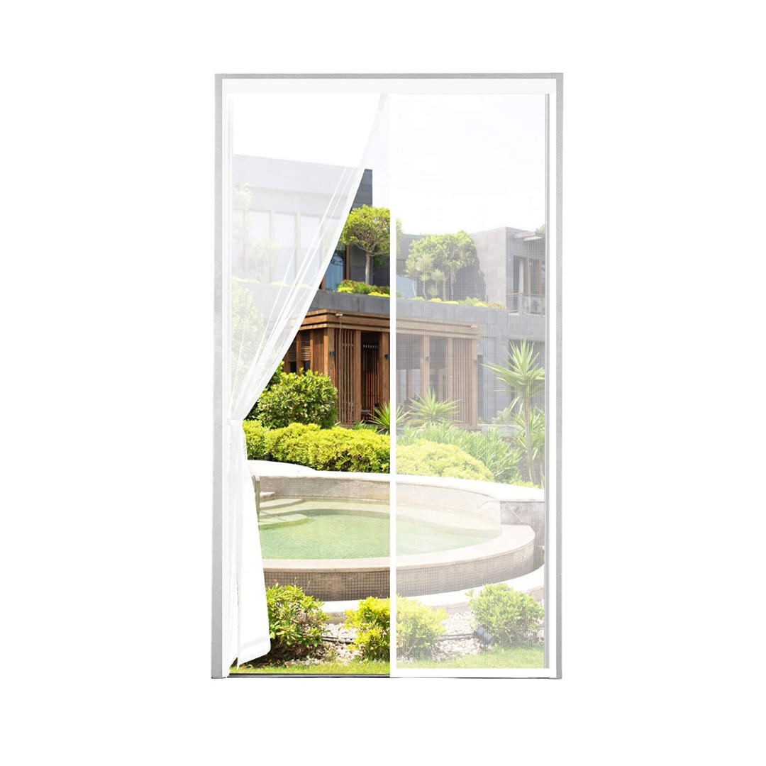 INSEKTENSCHUTZ, Magnetisch, Für Türen, 95x220cm, Fliegengitter, Mückenschutz, Türvorhang, Balkon, Fenster, Sommer, Insektenabwehr, Schutz, Tür, Netz - Weiß, Kunststoff (95/220/220cm) - Resch