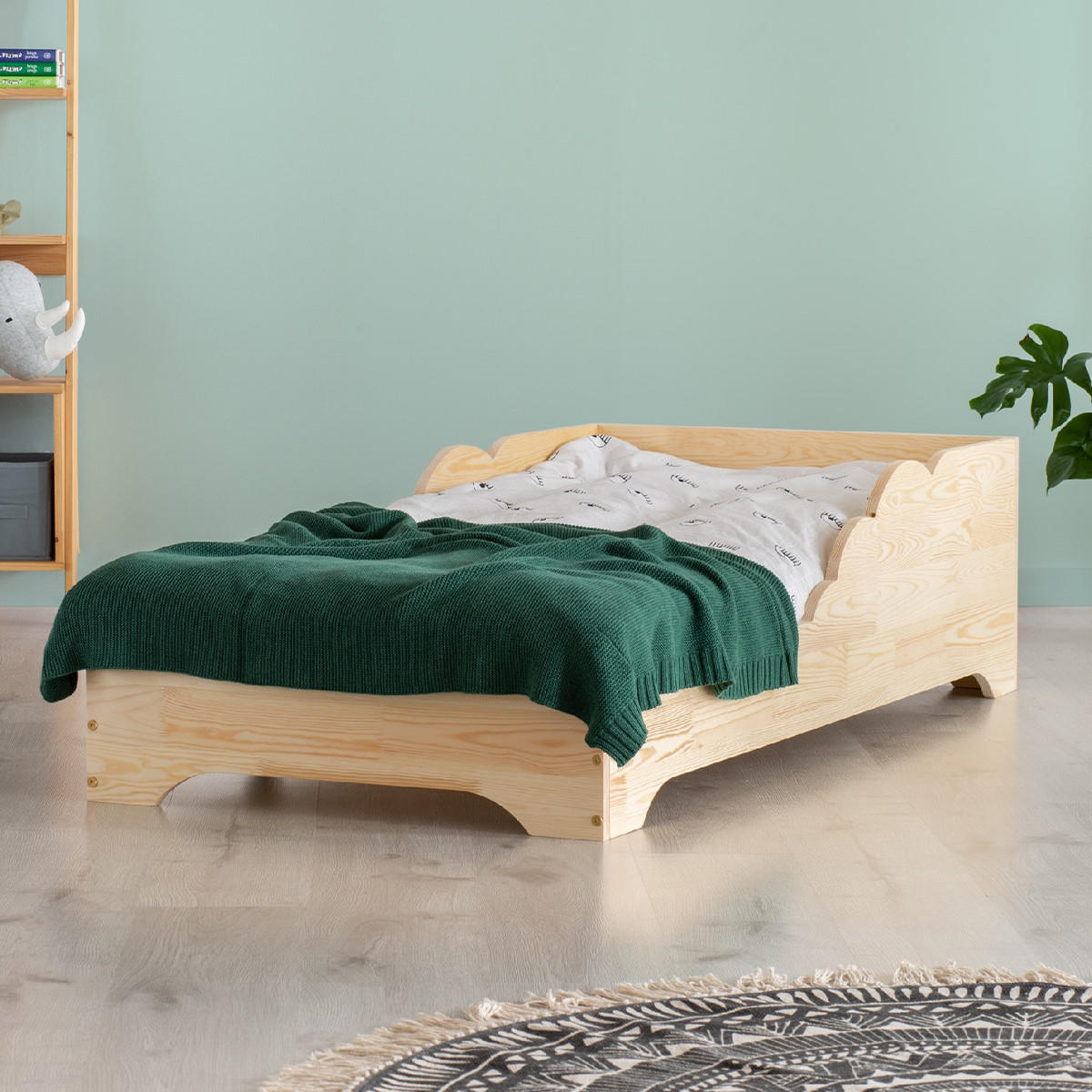 POSTEL 90/190 Blandine Přírodní dřevo - hnědá, dřevo (90/190cm) - Petits-meubles