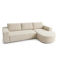 ECKSOFA Beige Vello Mit Schlaffunktion Rechts Boucle Catch Me - Beige, Textil (165/270cm) - Sepro Meble