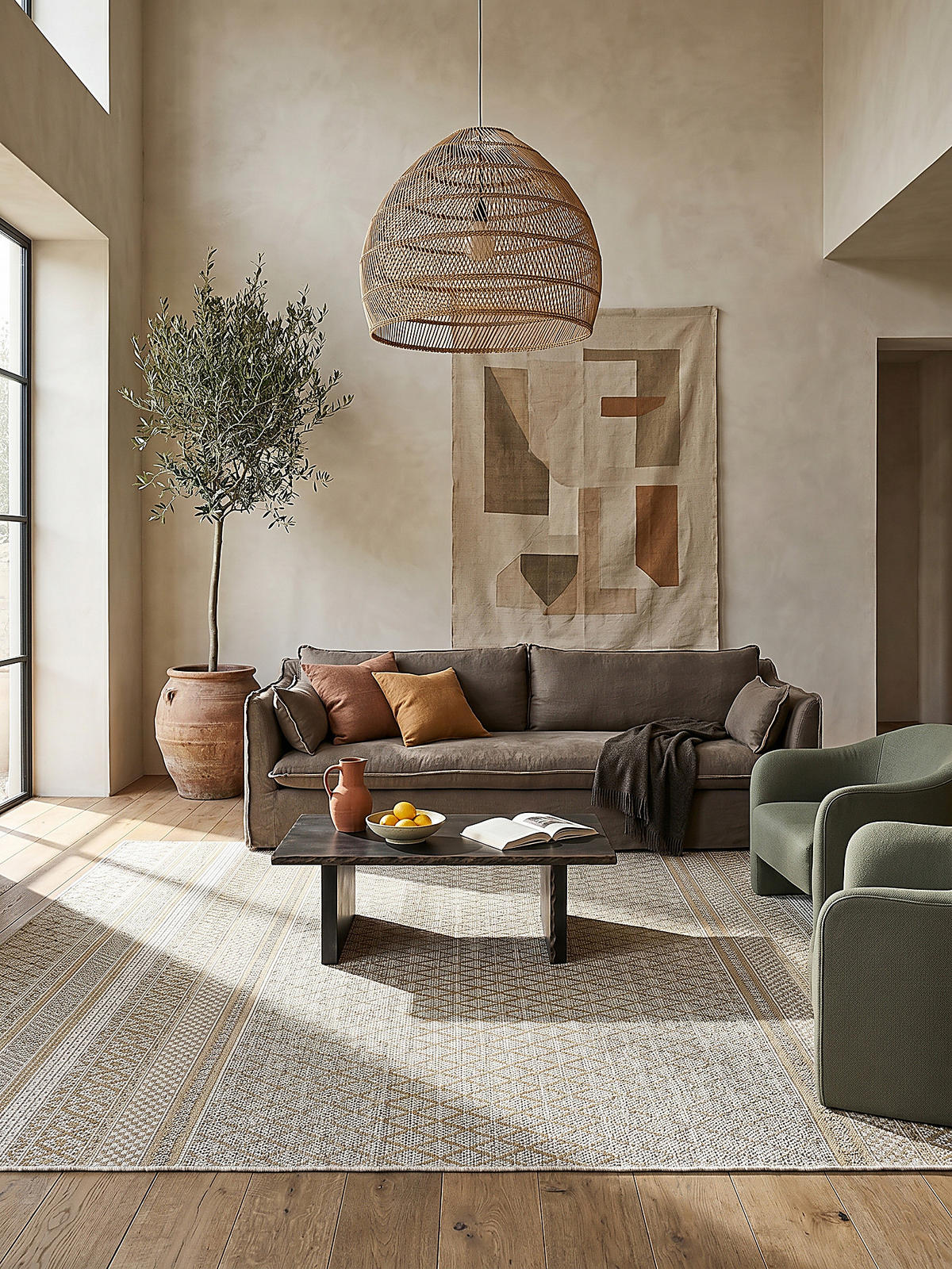 FLACHWEBTEPPICH Berber ESERA Polypropylen Beige 240 x 340 cm - Beige, Textil (240/340cm) - KADIMA DESIGN