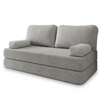 POHOVKA z pěny NIKSI s funkcí spaní Buklé látka Světle šedá - světle šedá, textil (170/86/80cm) - MASSENO