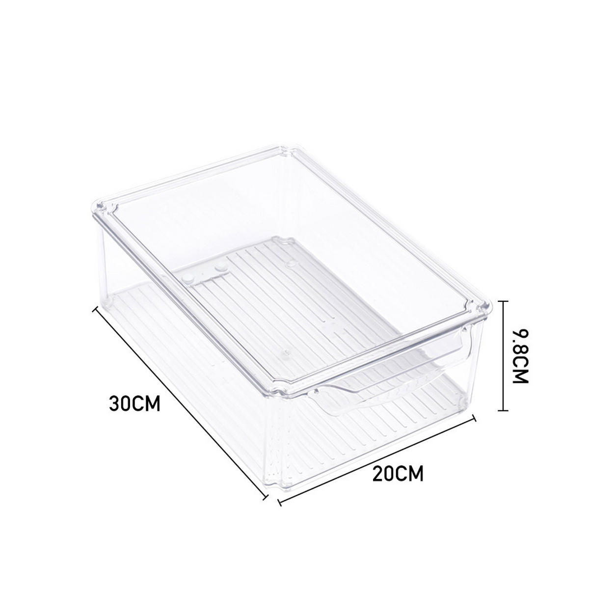 KÜHLSCHRANKBOXEN 7-TLG. mit Deckel Transparent PET - Transparent, Kunststoff (30/9.8/20cm) - Livingandhome