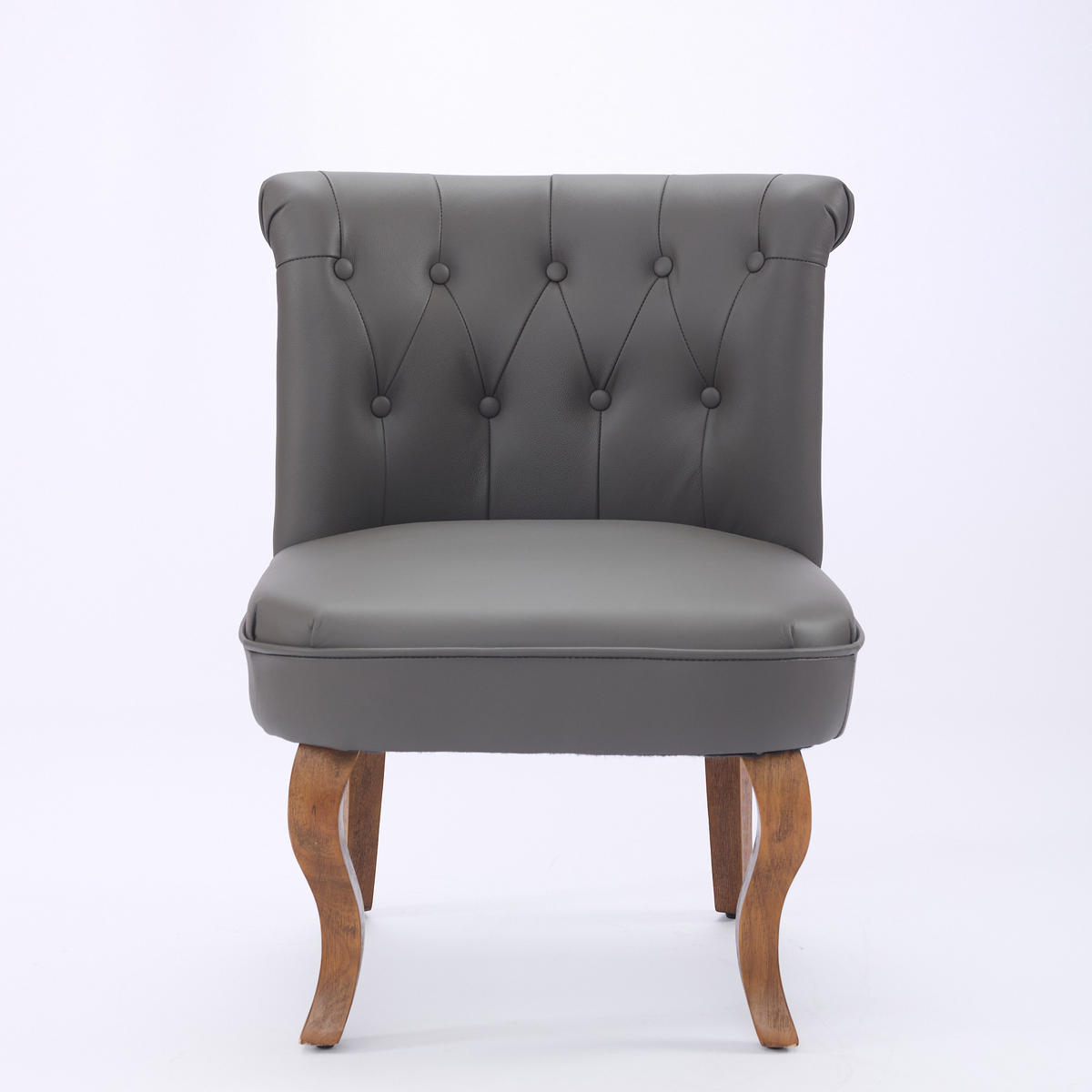 STUHL Echtleder Massivholzbeine, DE-42328, Grau - Grau, Holzwerkstoff (60/72/56cm) - ComfortXL
