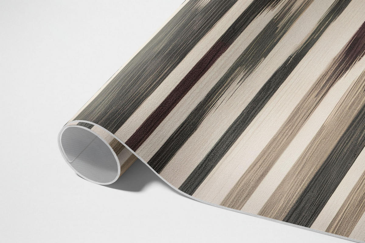 TEPPICH 120x180 cm Pastell Boho Streifen Muster - Champagner, Kunststoff (120/180cm) - Wallfluent