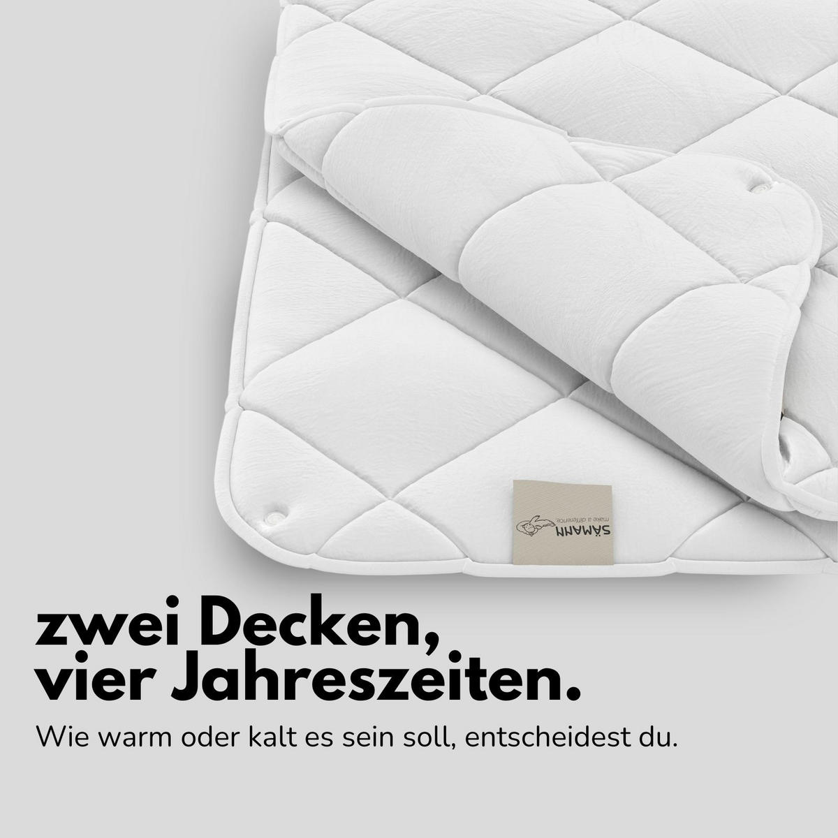 BETTDECKE 220x240 cm, 2-teilige Ganzjahresdecke atmungsaktiv - Weiß, Naturmaterialien/Textil (220/240cm) - Sämann – make a difference.