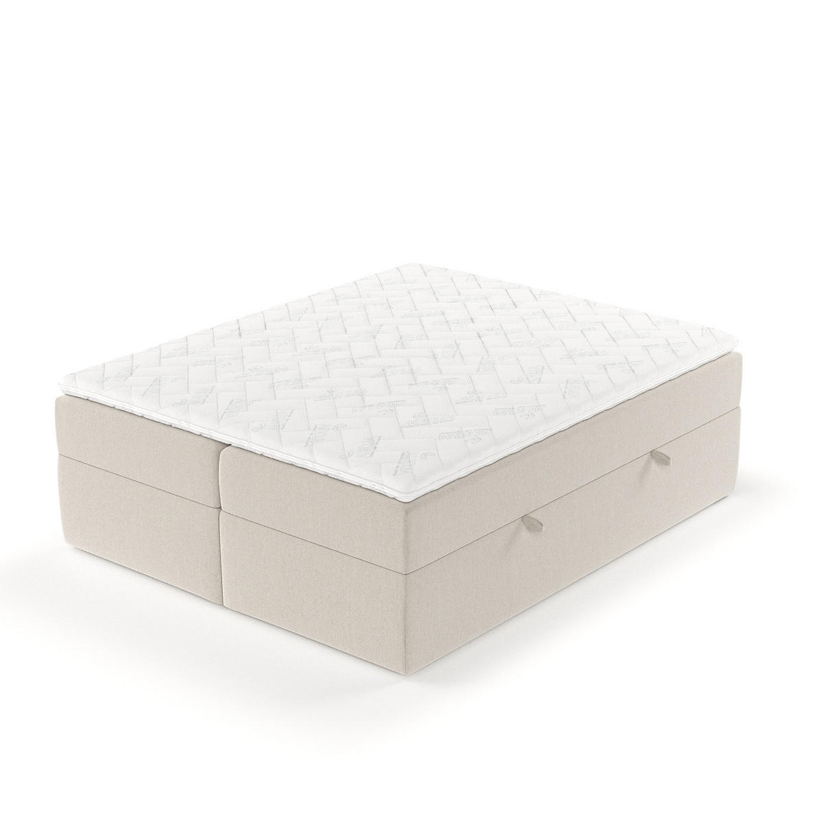 BOXBETT Yoko Beige 180/200 cm - Beige/Schwarz, Holz/Holzwerkstoff (180/200cm) - Maison de Reve