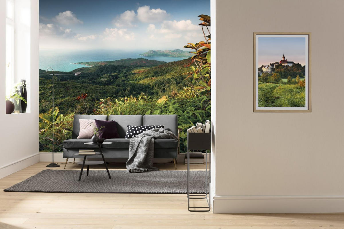 FOTOTAPETE tropische Landschaft 450 x 280 cm - Grün, Papier (450/280cm) - Sanders & Sanders
