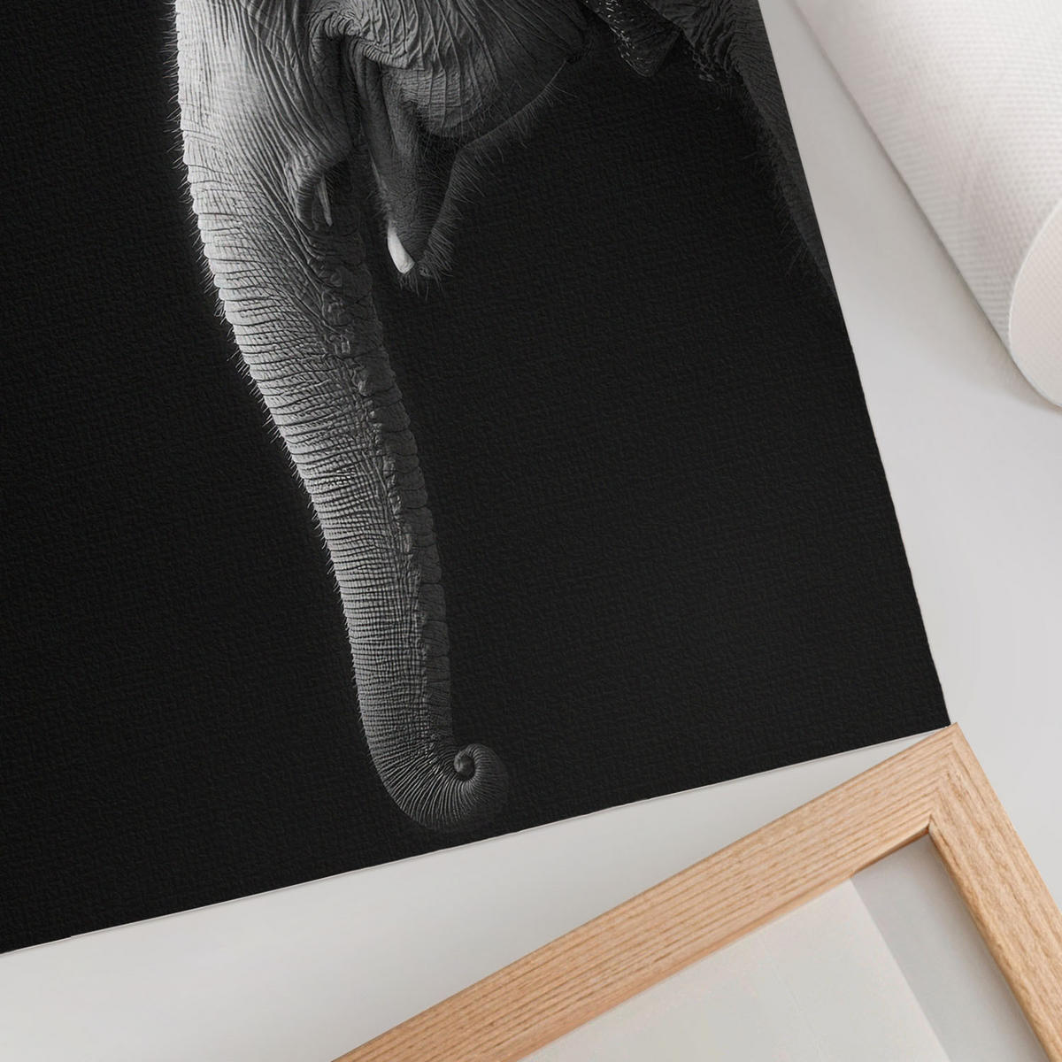 POSTER - 21x29 cm - Visual Echo - Profil eines Elefanten - Weiß, Textil (21/29.7/0.1cm) - TULUP