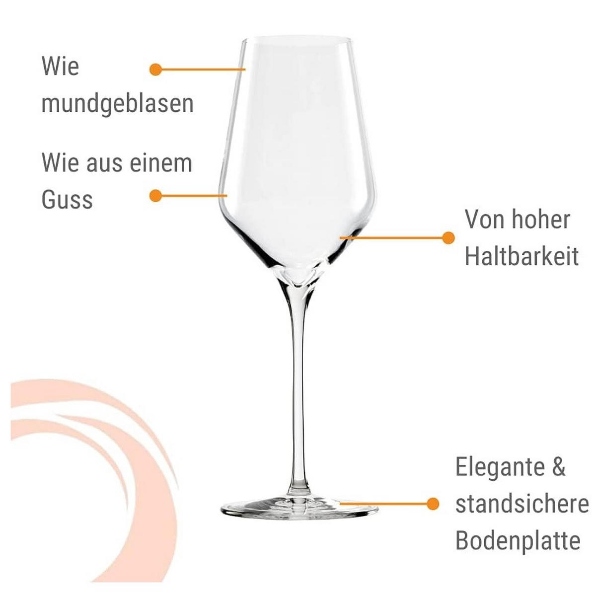 WEISSWEINKELCH Quatrophil /Champagnerkelch Set 12 tlg. - Transparent, Glas (0.405L) - Stölzle