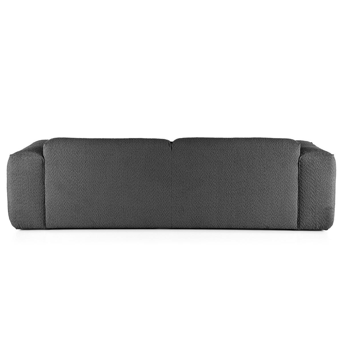 3-SITZER SOFA - Anthrazit/Schwarz, Kunststoff/Textil (251/71/102cm) - home24