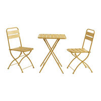 GARTENESSGRUPPE im Set - 2 -Sitzer - Stahl - senffarben - MIRMANDE - Gelb, Metall - Vente-Unique