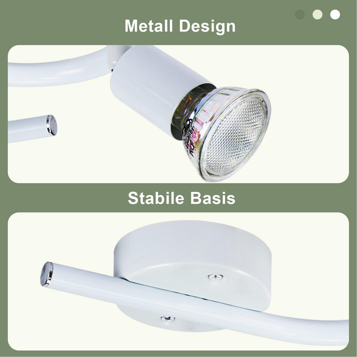 DECKENLEUCHTE Lester 42/15/42cm - Weiß, Metall (42/15/42cm) - Nettlife