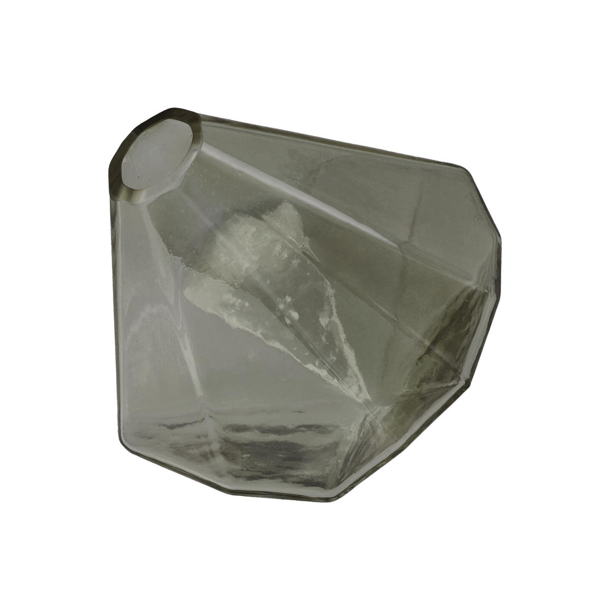 VASE Diamond grey, Glas, Grau, 12 cm - Grau, Glas (12cm) - Goebel