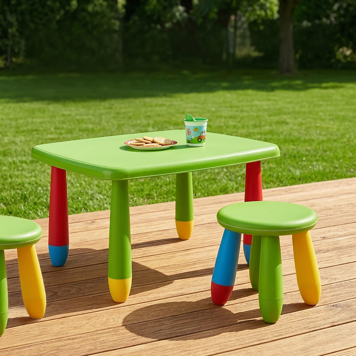 SOUPRAVA Vícebarevná 3-dílná plast - různobarevná, plast (72.5/47/55cm) - Relaxdays
