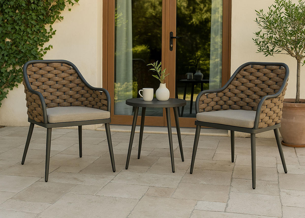 GARTENSTUHL Beige, Braun - Beige/Braun, Textil (59/84/63cm) - MCW
