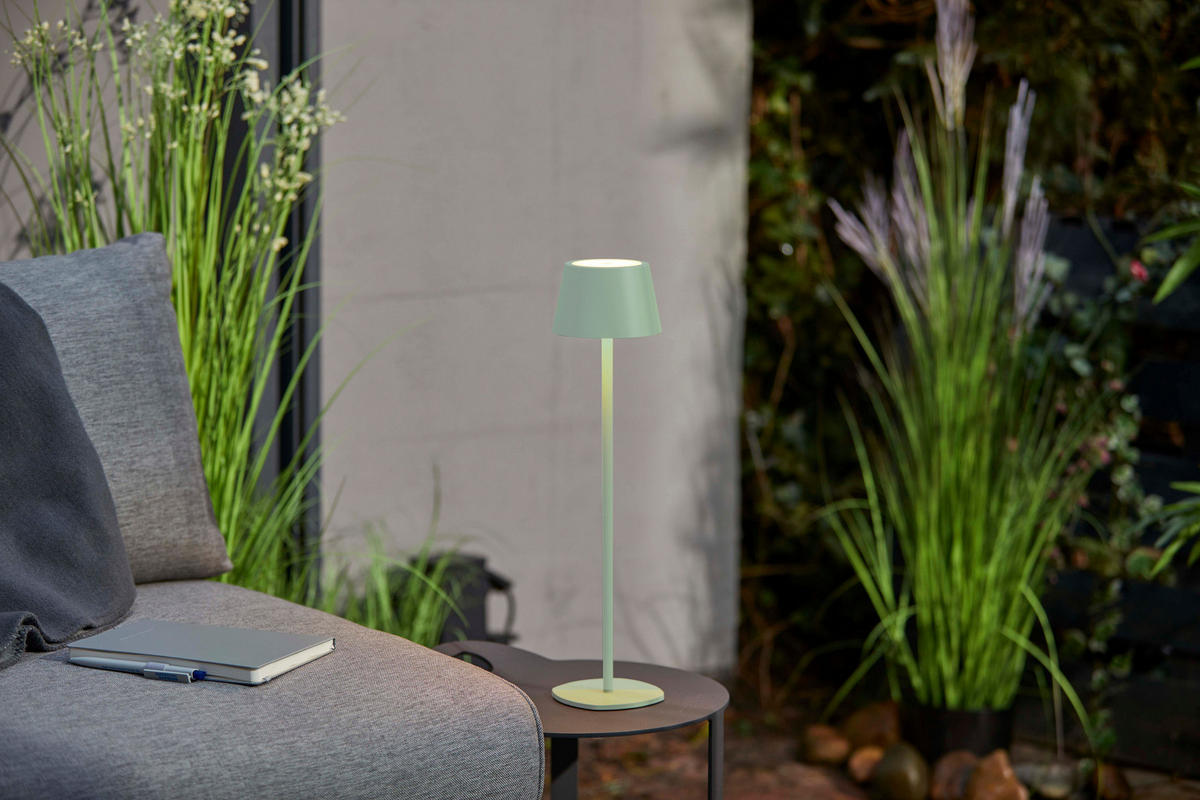 LED Tischlampe 3 in 1 Hellgrün max. 45cm hoch - Hellgrün, Metall (11/11/45cm) - Northpoint