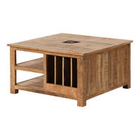COUCHTISCH Akazie 90x90x48 natur versiegelt NATURE OF SPIRIT #305 - Naturfarben, Holz (90/90/48cm) - Massivmoebel24