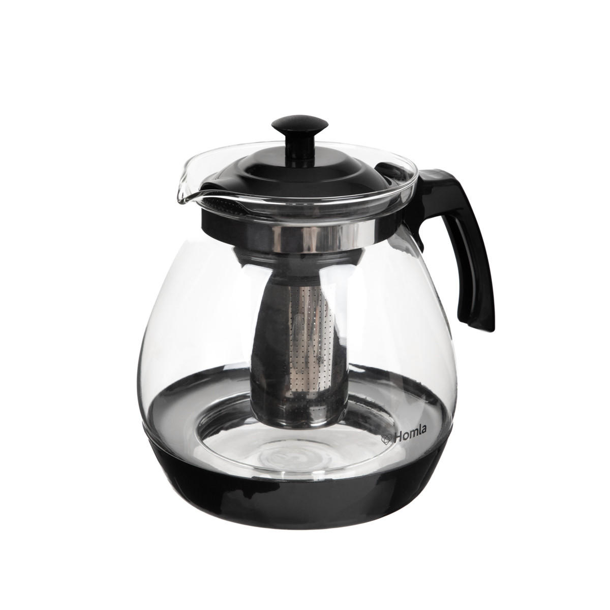 TEEKANNE Beker schwarz 2,3 l - Transparent, Glas (17/20/17cm) - Homla