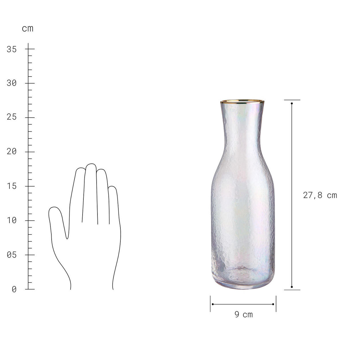 KARAFFE Smeralda 1,2L - Transparent, Glas (1.2L) - Butlers