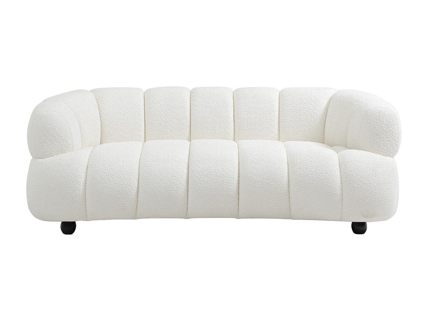 SOFA - 2 Personen - stoff - gebrochenes weiß Coliani - Weiß, Holz/Textil (200/73/94cm) - Vente-Unique