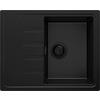 SPÜLBECKEN Mailand, 2-er set Alles Schwarz 62/50 cm 1 Becken + Ablauf-Set ab 40er Unterschrank - Schwarz, Kunststoff (62/19/50cm) - Primagran
