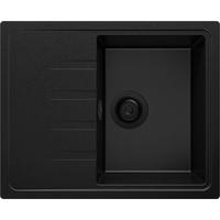 SPÜLBECKEN Mailand, 2-er set Alles Schwarz 62/50 cm 1 Becken + Ablauf-Set ab 40er Unterschrank - Schwarz, Kunststoff (62/19/50cm) - Primagran