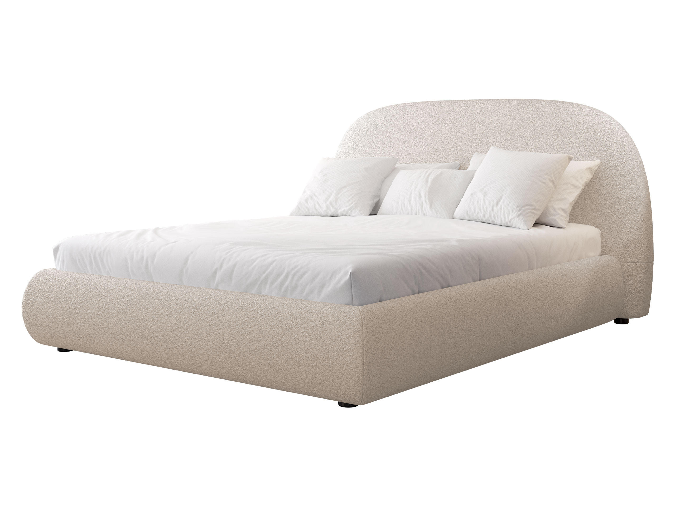 POLSTERBETT Akrenis - Beige/Schwarz, Holzwerkstoff/Textil (140/200cm) - MIRJAN24