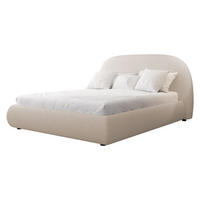 POLSTERBETT Akrenis - Beige/Schwarz, Holzwerkstoff/Textil (160/200cm) - MIRJAN24