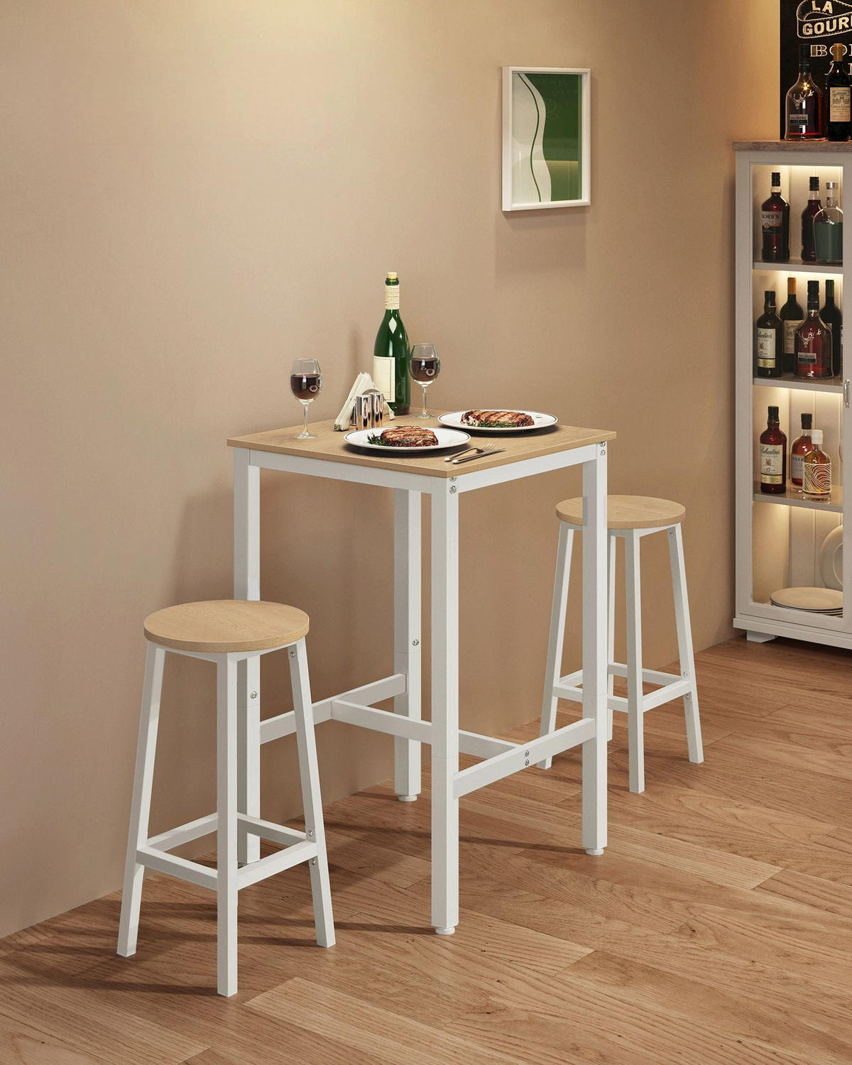 BARTISCH ABIDJAN - Beige, Metall (60/60/92cm) - Hansiro