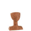 FIGUR LEA - Polyresin - Orange - Orange, Glas/Naturmaterialien (16.5/31/23.5cm) - J-Line