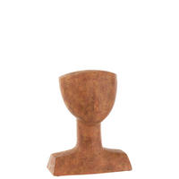 FIGUR LEA - Polyresin - Orange - Orange, Glas/Naturmaterialien (16.5/31/23.5cm) - J-Line