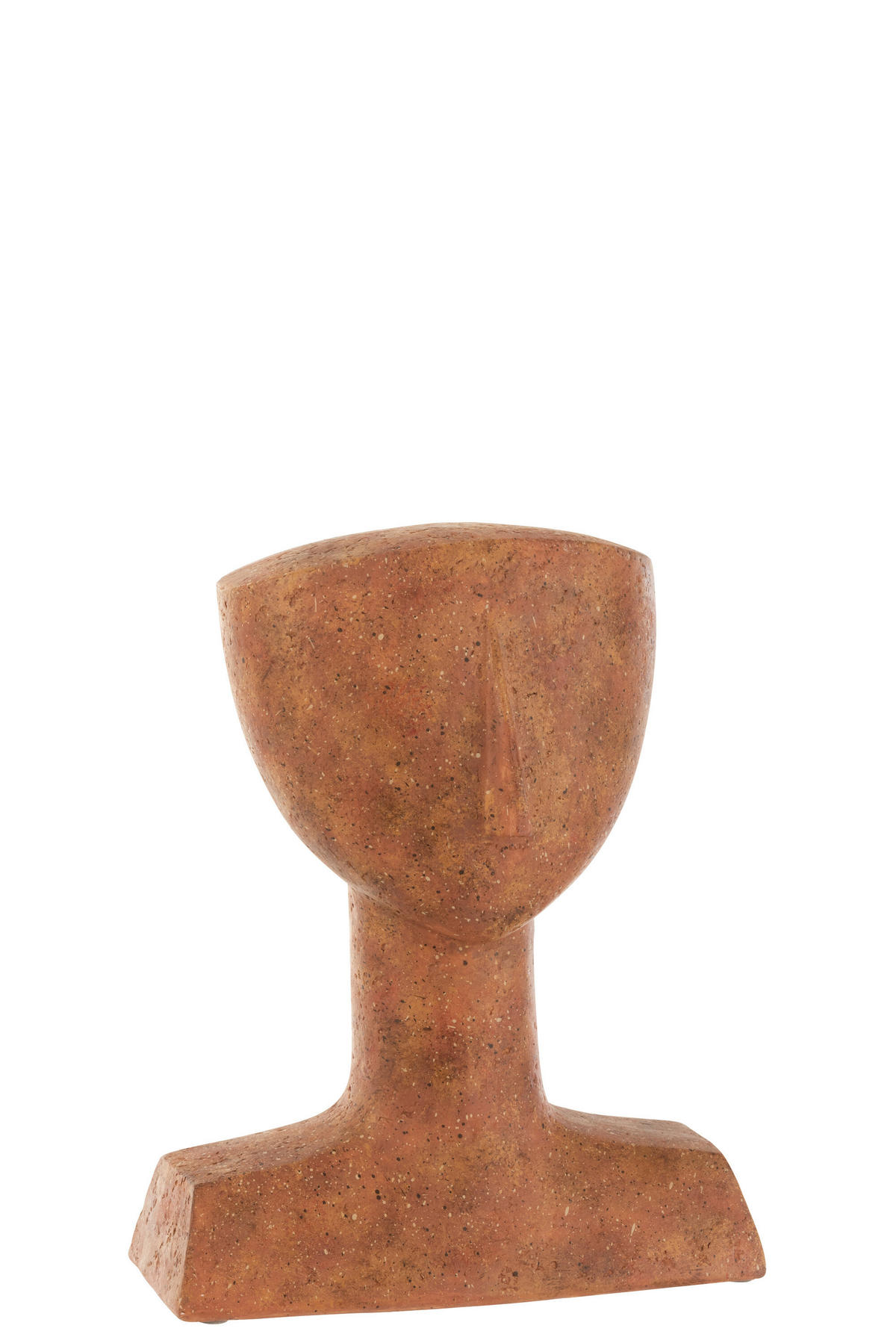 FIGUR LEA - Polyresin - Orange - Orange, Glas/Naturmaterialien (16.5/31/23.5cm) - J-Line