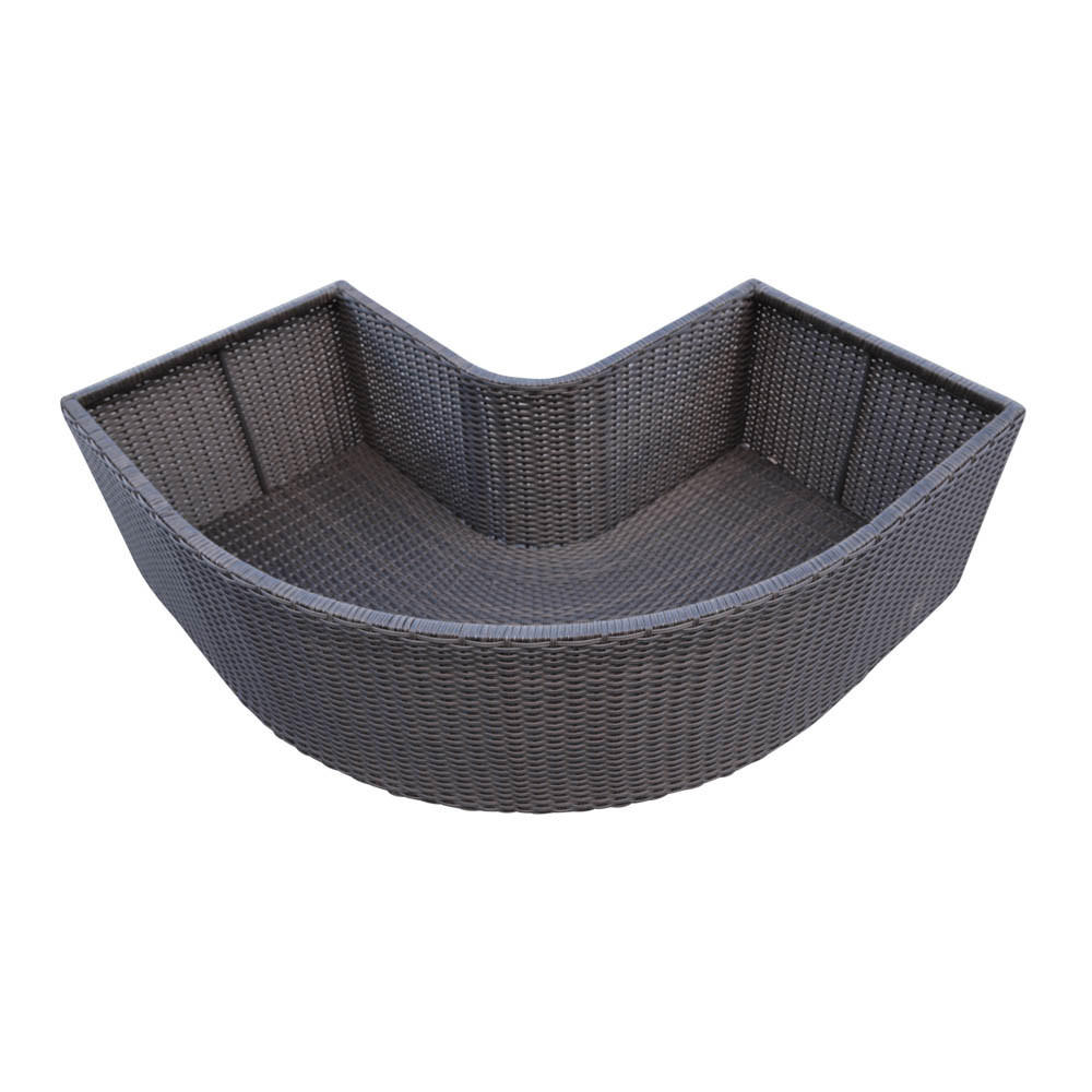 WHIRLPOOL RANDMÖBEL ECKIG Eckpflanzenkorb - Randmöblierung für eckige Whirlpools - Braun, Naturmaterialien (112/43/57cm) - Canadian Spa Company
