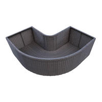 WHIRLPOOL RANDMÖBEL ECKIG Eckpflanzenkorb - Randmöblierung für eckige Whirlpools - Braun, Naturmaterialien (112/43/57cm) - Canadian Spa Company