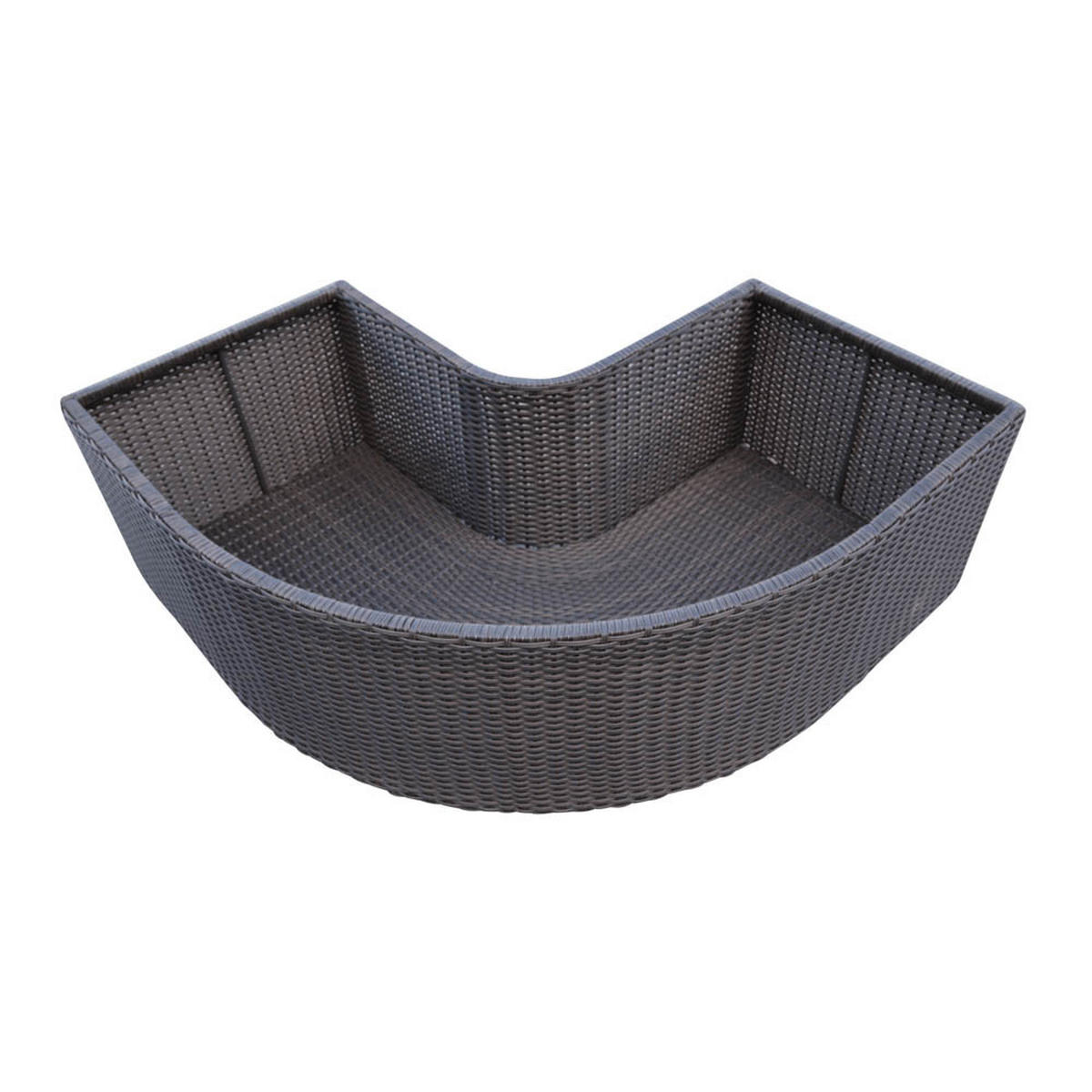 WHIRLPOOL RANDMÖBEL ECKIG Eckpflanzenkorb - Randmöblierung für eckige Whirlpools - Braun, Naturmaterialien (112/43/57cm) - Canadian Spa Company