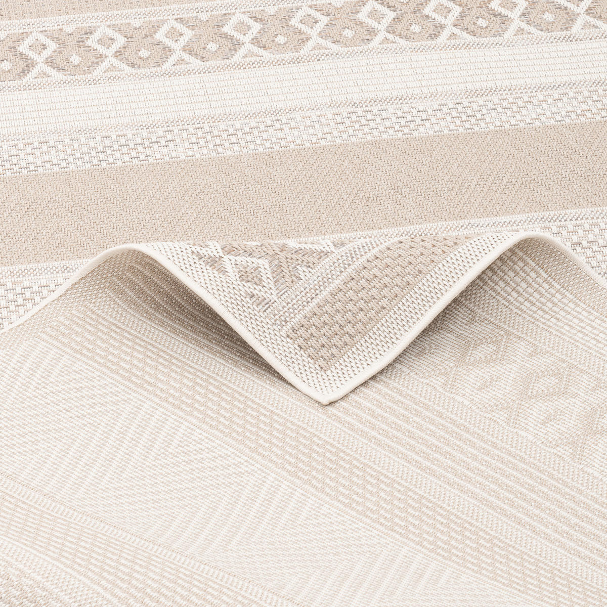 IN & OUTDOOR TEPPICH FLACHGEWEBE OTTAWA STRIPES - Beige, Textil (200/290cm) - Pergamon