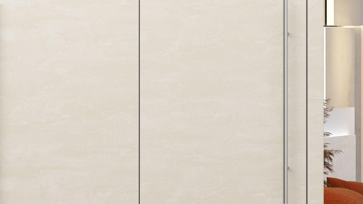 DREHTÜRENSCHRANK - Kaira Weiß + Silk - Weiß, Holzwerkstoff/Metall (206/215/64cm) - Möblo