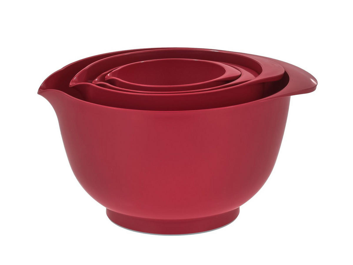RÜHRSCHÜSSEL-SET Margrethe New rot (4tlg) - Rot, Kunststoff (21/15cm) - Rosti
