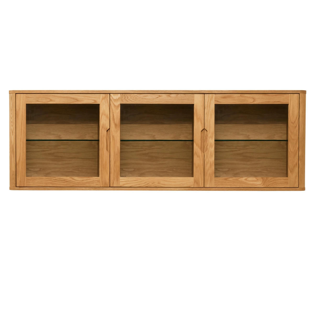 VITRINE Eiche massiv - Eichefarben/Braun, Holz/Holzwerkstoff (180/60/34cm) - Furnhouse