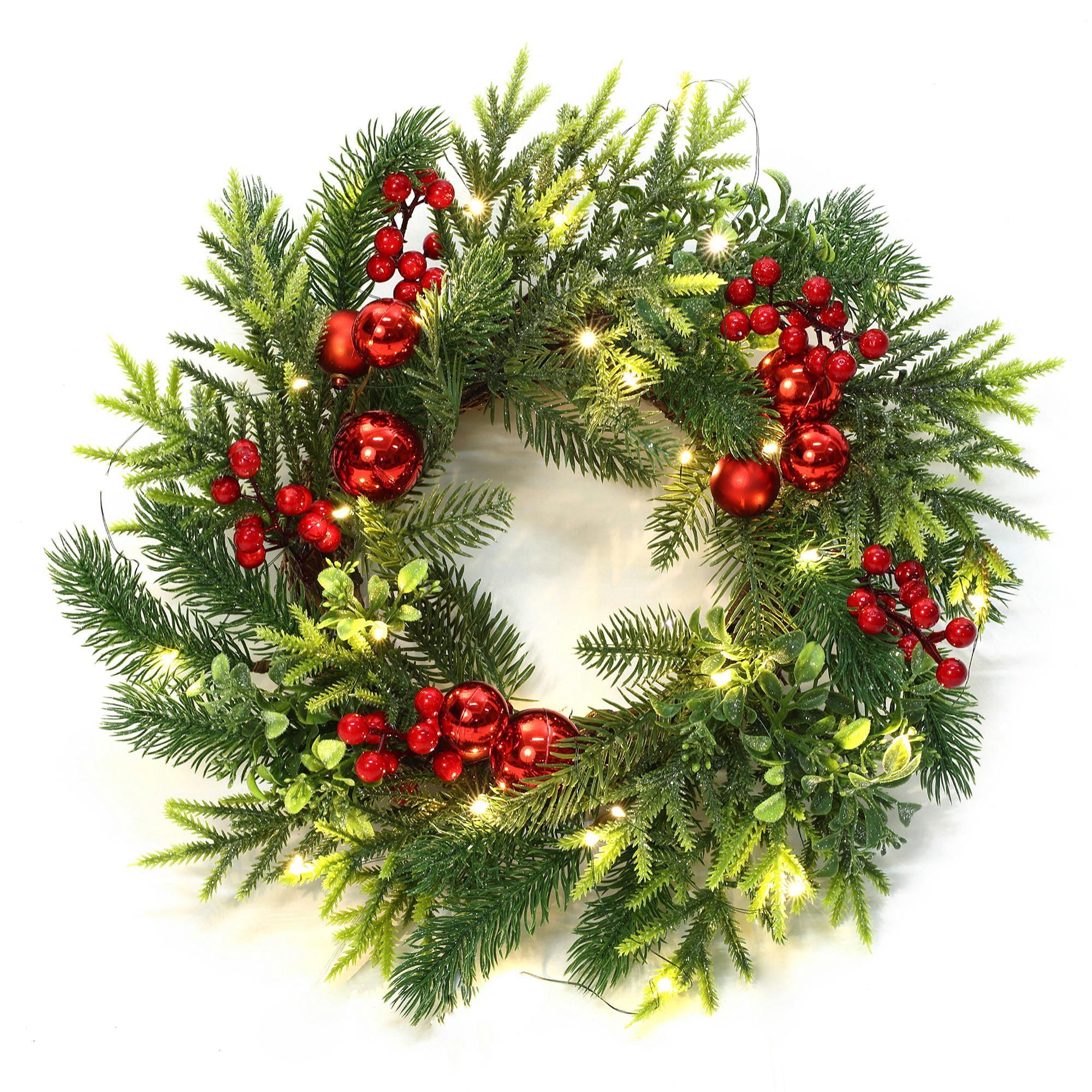 Hometopia Weihnachtskranz Dunkelgrün 40 cm
