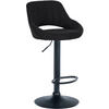 BARHOCKER Stoff Schwarz - Schwarz, Textil/Metall (46.5/85/48cm) - CLP