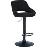 BARHOCKER Stoff Schwarz - Schwarz, Textil/Metall (46.5/85/48cm) - CLP