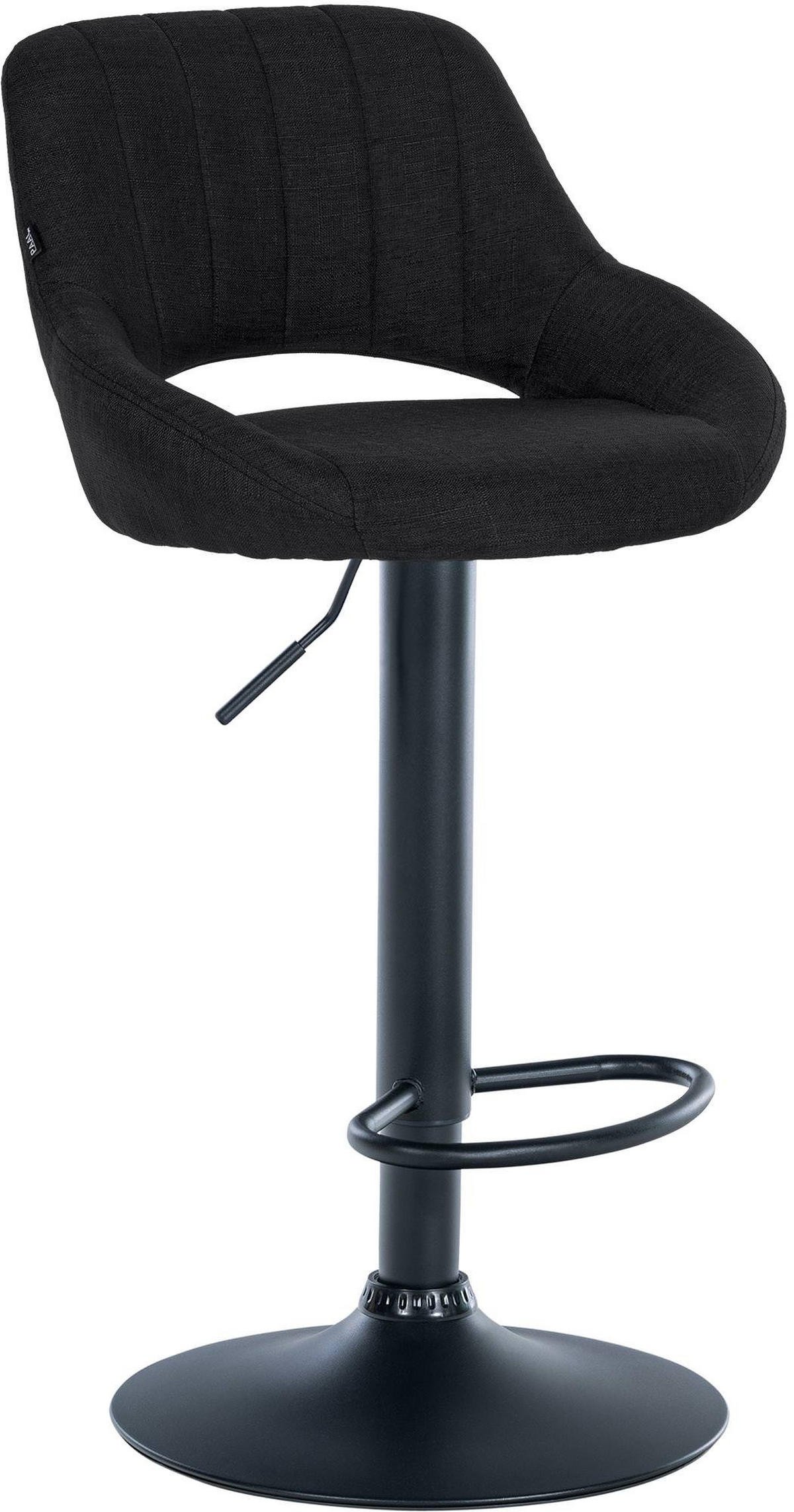 BARHOCKER Stoff Schwarz - Schwarz, Textil/Metall (46.5/85/48cm) - CLP