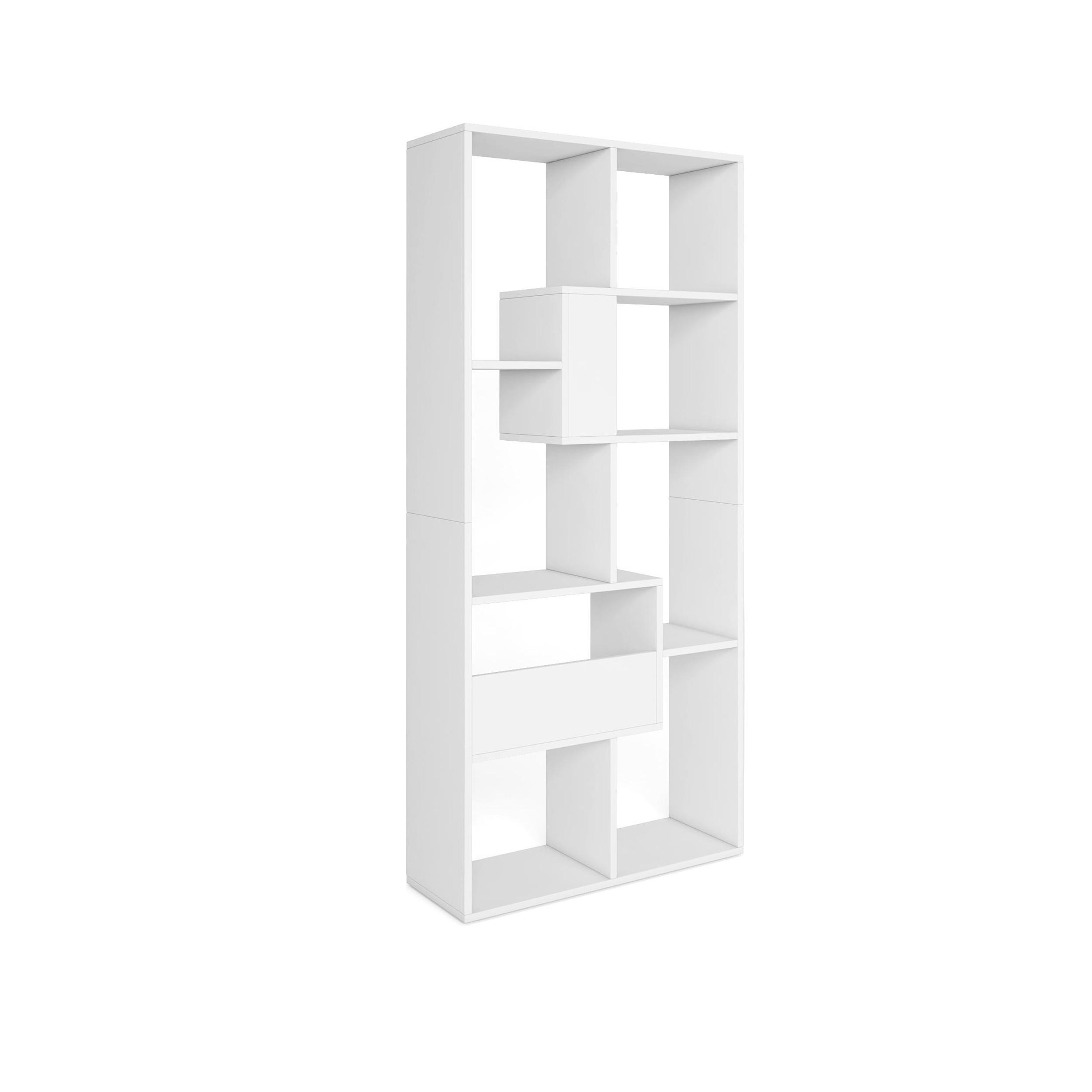 REGAL Bibliothek, Weiß, 67/31/162cm - Weiß, Holzwerkstoff (67/162/31cm) - Skraut Home