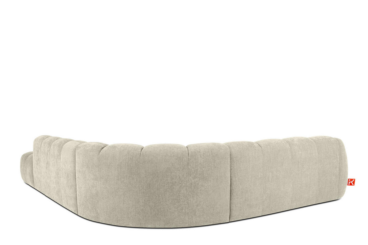 ECKSOFA RECHTS FLAVA, Ecru - Ecru, Holz/Holzwerkstoff (310/354cm) - KONSIMO®