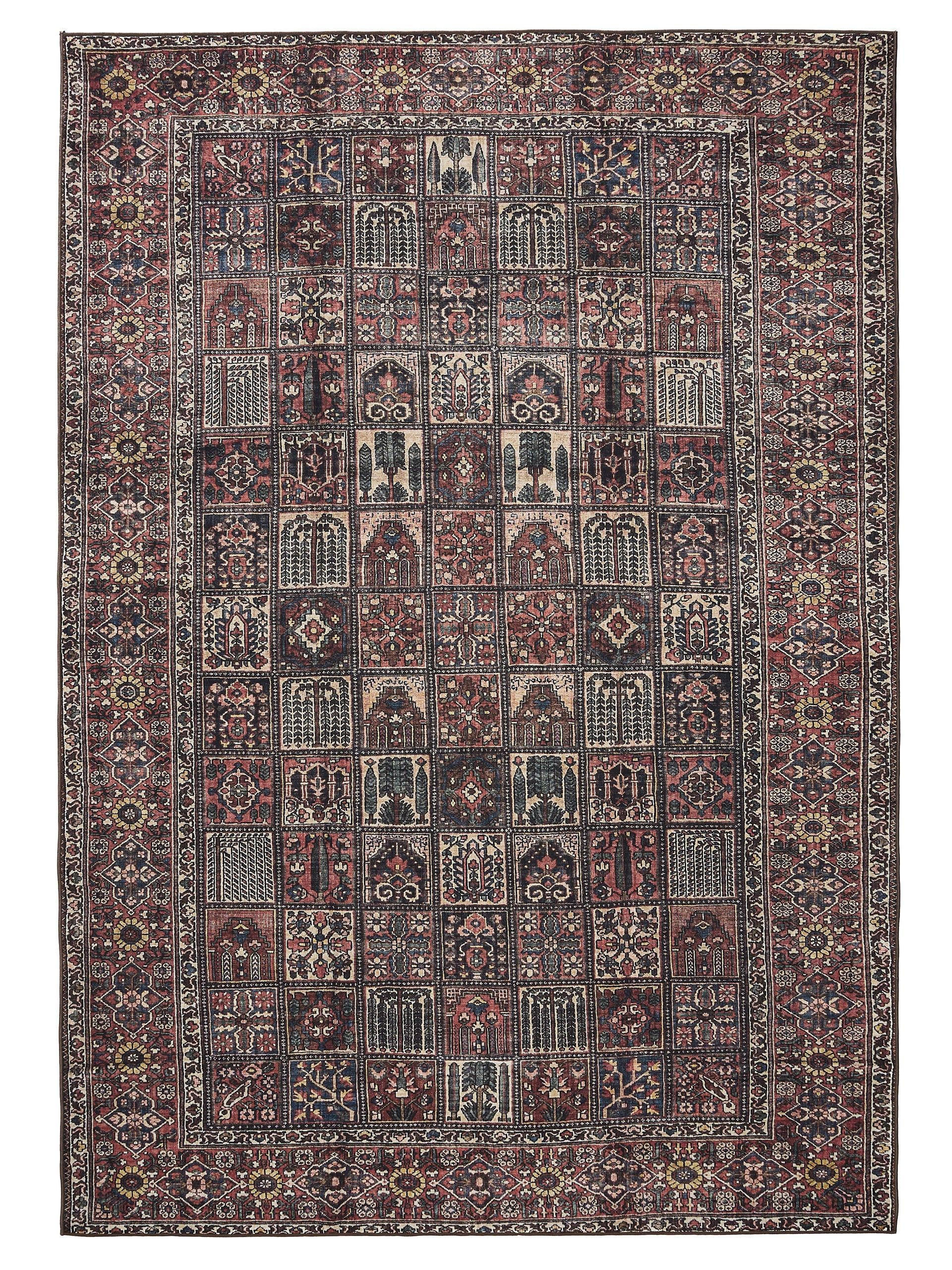 VINTAGE-TEPPICH George waschbar 120x170 cm - Rot/Multicolor, Kunststoff (120/170cm) - benuta