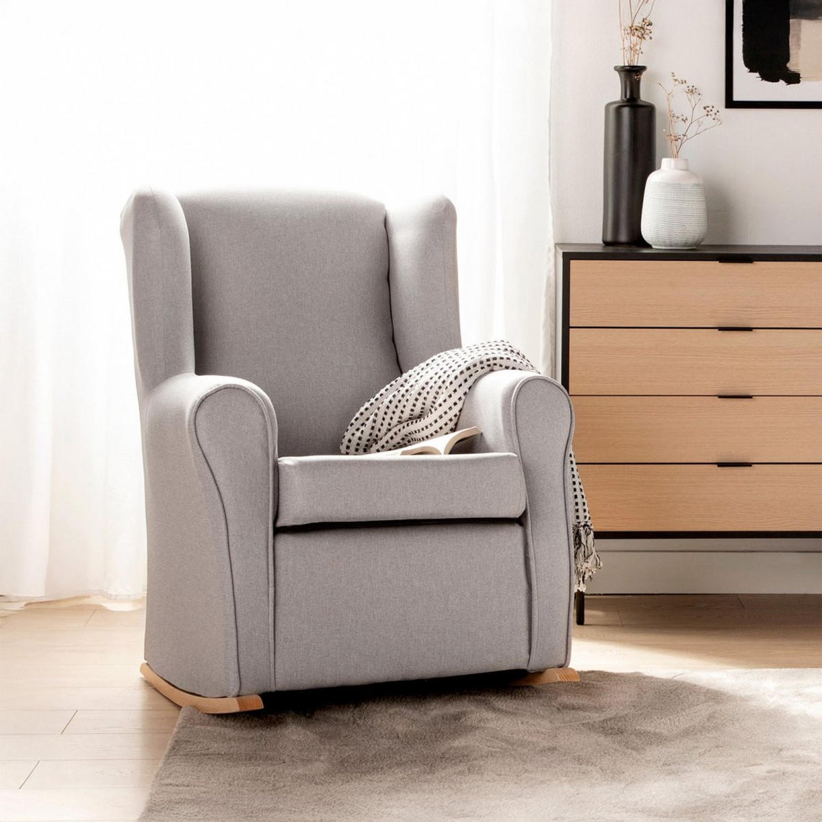 STILLSESSEL Lily Grau 76 cm x 103 cm - Grau, Textil (76/103/80cm)