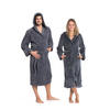 BADEMANTEL, M, 100% Polyester, Grau - Graphitfarben, Textil (Mcm) - Zollner